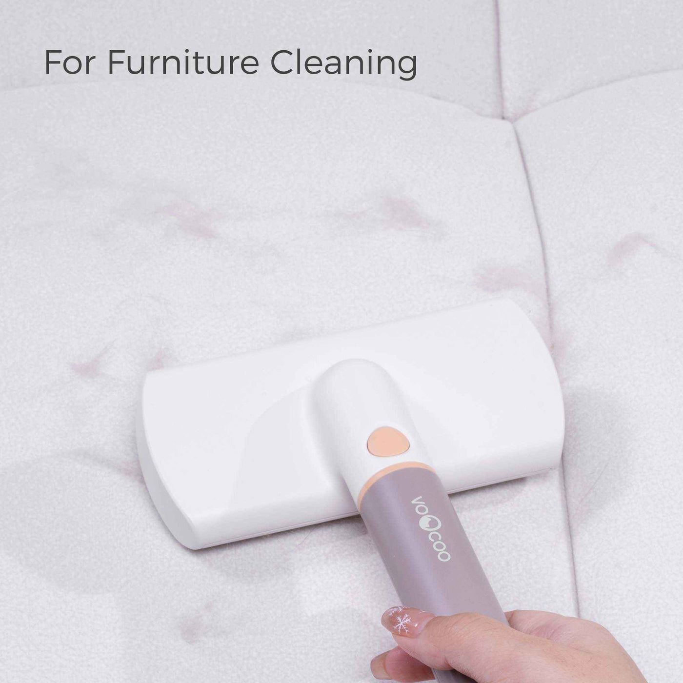 3-IN-1 Pet Grooming Kit lint remover cleaning white furniture.