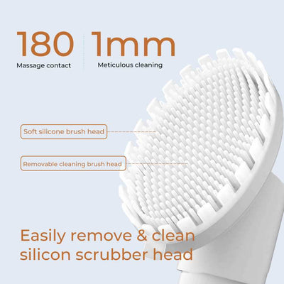 Rinse Free Paw Cleanser brush head with removable silicone bristles for meticulous pet cleaning.